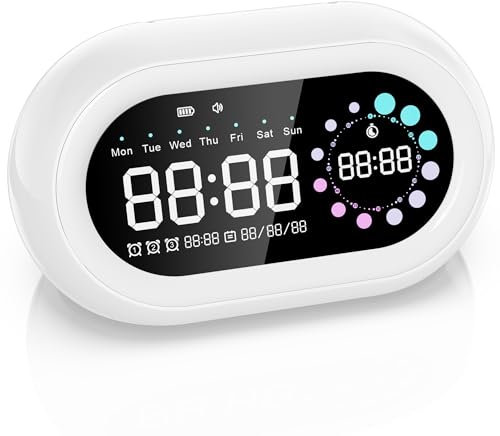 Tiuruku Wecker Digital - Kinder Tischuhr Nachttisch LED Uhr batteriebetrieben Kleiner Digitaler Reisewecker Snooze Nachtuhr Laut für Tiefschläfer Jugendliche senioren Schlafzimmer