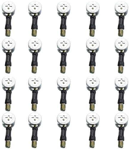 bociloy 20 Sets Cam Fittings with Dowel and Pre-Inserted Nut, 3 in 1 Furniture Connecting Fittings for Cabinet Wardrobe, 35mm/1.37 Cam Screw for Secure Assembly