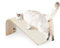 Petrebels Design Kratzbrett aus Holz mit Natur-Sisalteppich, Archie 38 x 23 x 17 cm, Farbe Beige/Creme