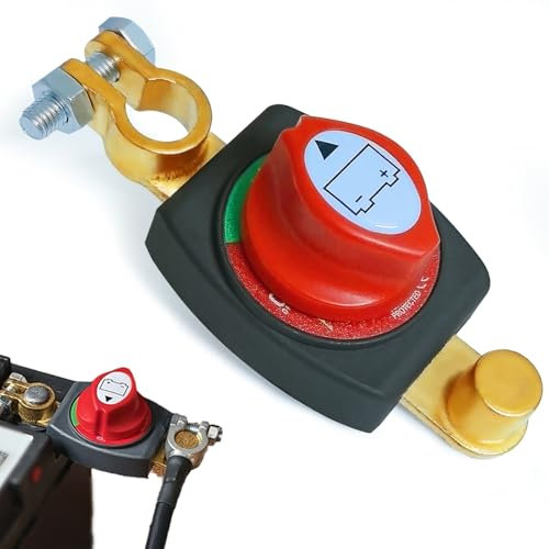 CIOXSOIO Interruttore principale della batteria, interruttore di separazione per auto, 12 V-48 V, interruttore di separazione, impermeabile, 12 V, per auto, moto, barca, caravan, yacht, bus, barca