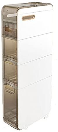 Slim Bathroomon WheelsCompact Storage Cabinet with Drawers for Toilet Paper Cleaning Supplies and Bathroom AccessoriesPerfect SpaceSaving Solution