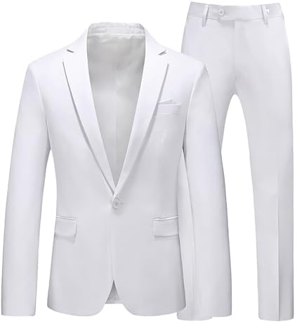 Traje De Hombre 2 Piezas Esmoquin Elegante Blazer Y Pantalones Negocios Formal De Boda Ceremonia Traje De Novio Con Un Botón Wedding Business Trajes De Trabajo Casual Slim Fit Dinner Traje De Novio
