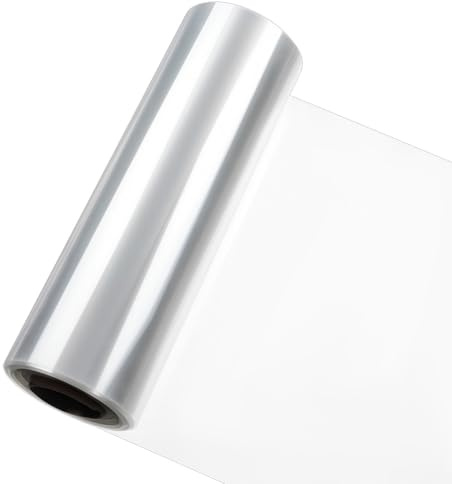 BENECREAT Hojas de plástico de 30 x 30 cm, rollos de acetato de 6 mm, rollo de papel de plantilla en blanco PET para máquina de corte de manualidades, material de plantilla transparente