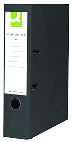 Q-Connect schwarz Kanzleipapier Polypropylen Aktenordner [10 Stück]