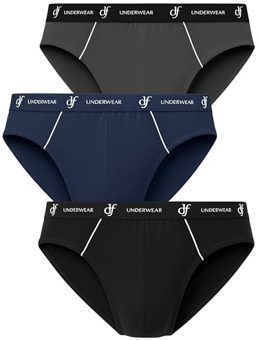 de fonseca Set Slip Uomo Cotone (Confezione da 3) – Morbide Mutande Uomo Slip Bianco o Grigio Nero Blu – Taglie M- XXL