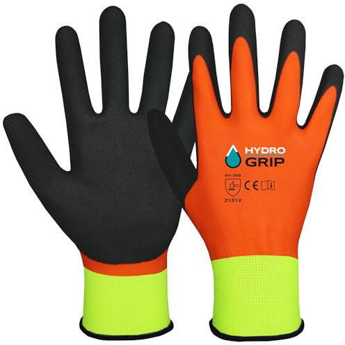 ACE HydroGrip 2 Paar Schutzhandschuhe - Arbeits-Handschuhe gegen Nässe - wasserfest beschichtet - 11/XXL (2er Pack)