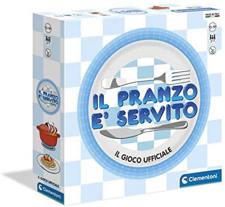 Clementoni - 16722 - Il Pranzo è Servito - gioco da tavolo programma RAI, gioco di società, gioco in scatola per tutta la famiglia, giocatori 2+, Made in Italy, Multicolore
