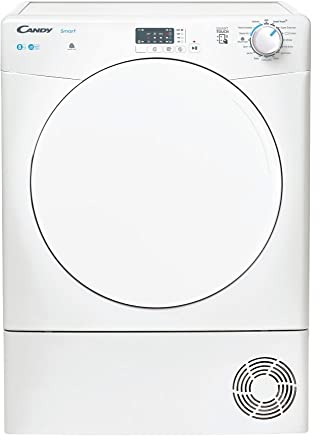 Candy Smart CSEC8LF 8Kg Capacity Freestanding Condenser Tumble Dyer, Sensor Dry, Smart enabled, 14 Programmes, White