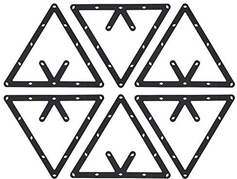 Alomejor Triangle de Billard 30 cm Support Rangement Boules Plastique Noir pour Usage Intérieur