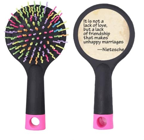 Love Fridship Brosse à cheveux démêlante pour mariage Art déco