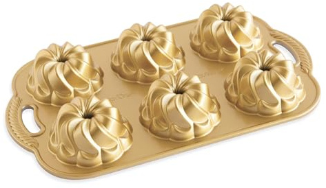 Nordic Ware 96277 Pirouette 5-Cup Bundtlette Pan Gold