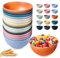 Vegena 15er Set Müslischalen 700ml Müsli Schüssel, Salatschalen Unzerbrechliche Wiederverwendbar Plastik Schüssel Set Suppenschüssel Müslischale Bowl Camping Schüssel Für Salat, Müsli, Pasta, Ramen