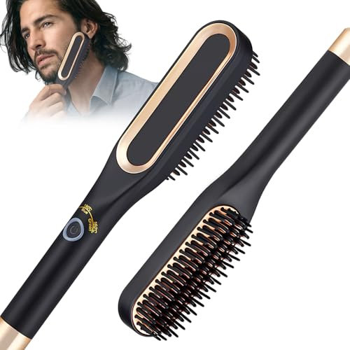 Journeyside Bartglätter, Bartglätter für Männer, Bartglätter Kamm für Männer, Beard Straightener, Bart Glätter mit 3 einstellbare Temperaturen 160℃-220℃, Bart Produkte für Stylen von Bärten und Haaren