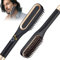 Journeyside Cepillo Alisador de Barba, Cepillo Alisador De Pelo, Mini Cepillo Alisador para Hombre, Revesimiento Ceramico PTC 160℃/190℃/220°C, para Modelar Barba y Cabello, Protección Antiquemaduras