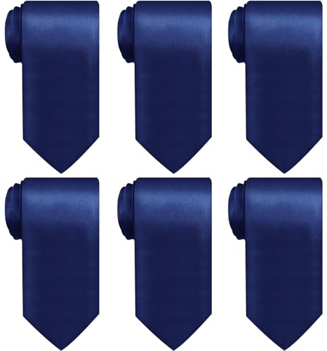 SATINIOR Solid Color Tie Men Necktie for Business Wedding