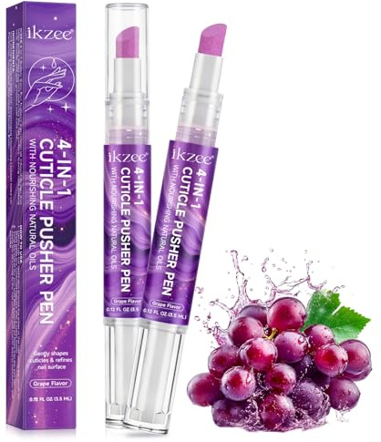 Nagelpflegestift, 4 In 1 Nagelhautschieber Ölstift – Kosmetische Pflege für Nägel & Nagelhaut | Cuticle Remover – Sanftes Peeling | Nail Care Pen (2er-Pack)
