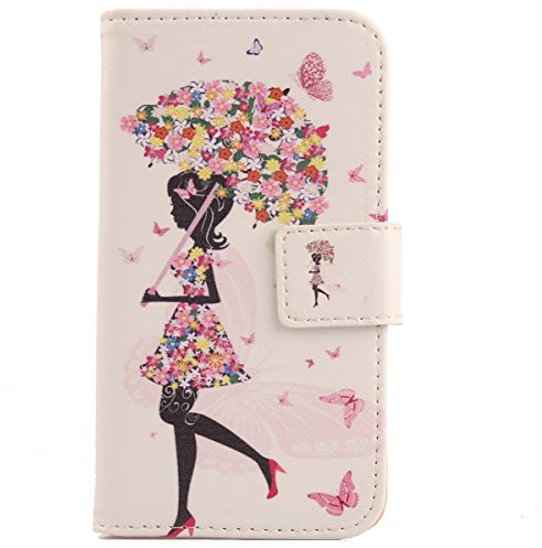 Tnviud PU flip läder väska fodral skydd mobilväska skyddsfodral skal för allmän mobil GM 26 5G 6,75 tum (Umbrella Girl Design)