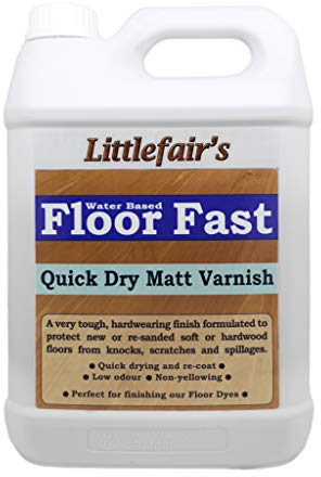 Littlefair’s Floor Varnish for Wooden Floors 2.5ltr - Quick Dry, Low Odour & Easy Clean - Tough & Hardwearing Formula - Premium Non-Yellowing Clear Polyurethane Varnish - Versatile Wood Floor Varnish