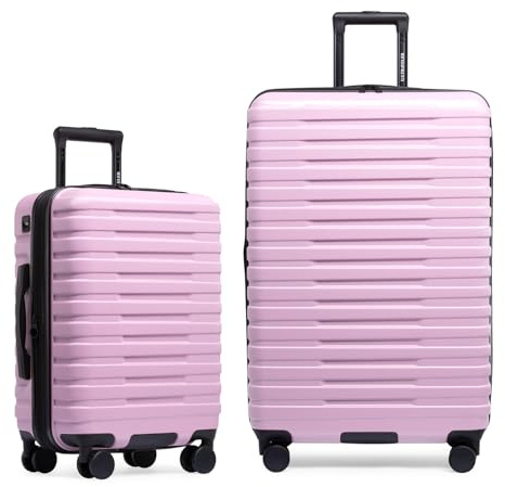 U.S. Traveler Boren Expandable Hardside Rugged Travel Luggage with 8 Spinner Wheels, Lavender, Checked-Large 30-Inch