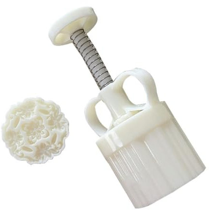 Dessert Cutter Tool Lilies Flower Moon Cake Mold Household Mung Bean Cake Model Printed with Embossed Ice-Skin Pastry Baking Grinding Tool