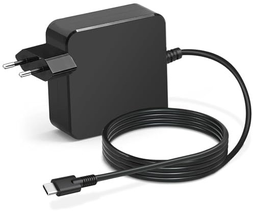 Cargador USB C 65W Portatil Tipo C para ASUS Zenbook, Lenovo ThinkPad Yoga, HP Chromebook, MacBookPro/Air, Macro Chromebook,Google,Laptop Charger con Línea de Alimentación de 1.8M