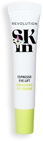 Revolution Skin, Espresso Eye Lift 5% Caffeine Energising Eye Serum, Infused With Hyaluronic Acid & Caffeine, Brightens Under-Eyes, Vegan & Cruelty-Free, 15ml