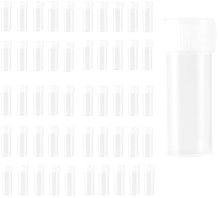 Giuneuow 50x Flacone per Campioni in Plastica 5ml Flacone per Provette con Laboratorio Piccolo Flacone + Coperchio