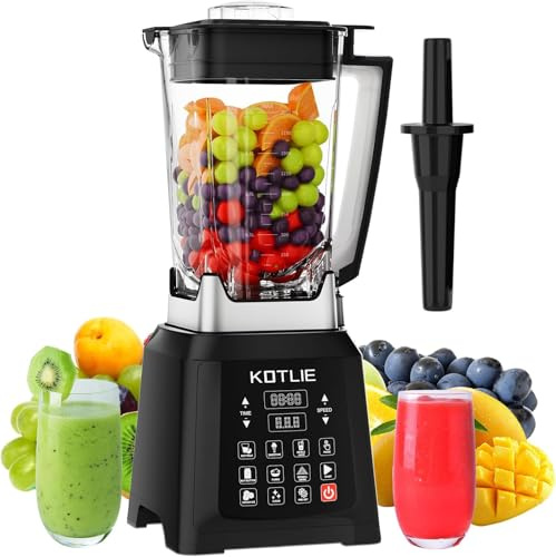 KOTLIE NY-8088EJA - Frullatore da Tavolo 2L, 7 Funzioni, Autopulente (Senza Riscaldamento)