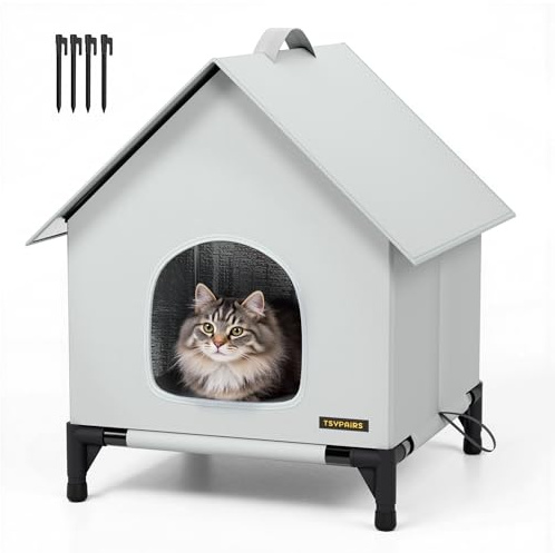 Cat House - Outdoor Cat House for Indoor and Outdoor Use - Insulated and Weatherproof，Waterproof Shelter for Small/Medium Cats （L Size）