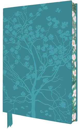 Exquisit Premium Notizbuch DIN A5: Wilhelm List, Magnolienbaum: Unser hochwertiges, liniertes Blankbook mit Softcovereinband aus Kunstleder mit ... künstlerisch gestaltetem Buchschnitt