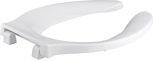 Kohler K-4731-C-0 Stronghold Elongated Toilet Seat with Integrated Handle and Check Hinge, White, One Size