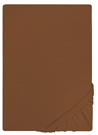 Traumhaft Schlafen - Castell - Markenbettwäsche 0077113 Spannbetttuch Jersey Stretch 1x 90x190 cm - 100x200 cm, Chocolate
