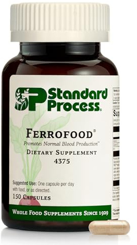 Standard Process Ferrofood, Blood Health & Iron Support, 150 Capsules