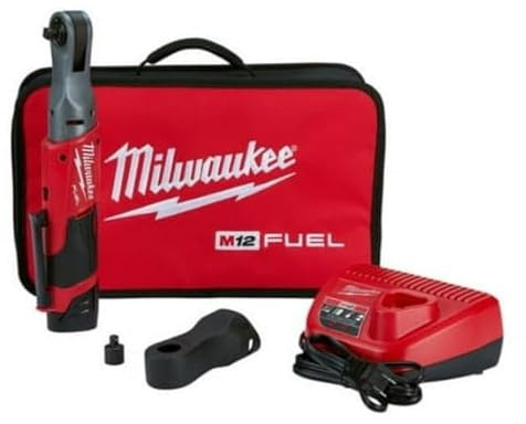 Milwaukee 2557-21 M12 Fuel 3/8 Drive Ratchet Kit with Battery and Charger