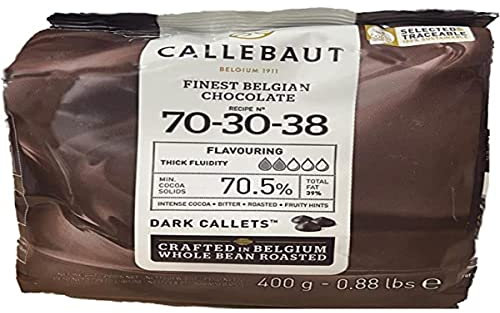 Callebaut N ° 70-30-38 - Finale 70,5% Di Cioccolato Fondente Belga (Callets) 400 G Marrone