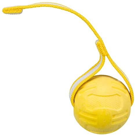 TRIXIE Pelota Sporting con Cuerda, Caucho TPR, ø6 cm, 20 cm, para Perros