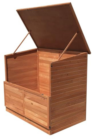 GARDIUN KNH1096 Cobertizo Armario Madera Exterior Pool. Dimensiones 137 X 91 X 120 cm