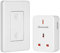 DEWENWILS Remote Control Plug Socket, 13A/3120W Heavy Duty Wireless Light Switch, 30m/100ft Long Range, Programmable, CE and RoHS Listed, 1 Pack Sockets and 1 Remote