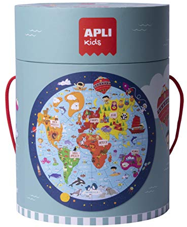 APLI Kids 18201 - Cirkulär världskarta för pussel