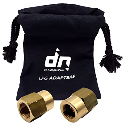 DN Autogas Parts LPG Gas Bottle Adapter 21.8mm European Shell to UK POL 5/8'' Gas Regulator Nut Fitting