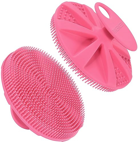 INNERNEED Food-Grade Soft Silicone Body Scrubber Shower Brush, Pink