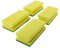Scheuerschwamm XXL Küchenschwamm 130x70x45mm Reinigung Topfschwamm GELB (4X gelb)