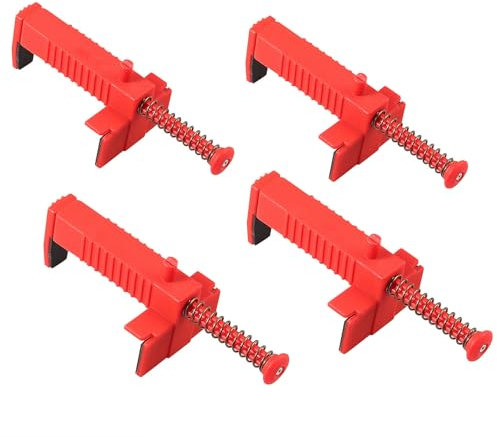 Bohaner 4Pcs Brick Liners Runner Wire Drawer Brick Line Runner Bricklaying Trowel Tool Fixer Clamps for Building Construction Fixture Brickwork Wire Puller, Red
