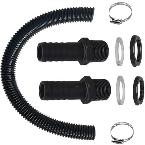 Regenwassertrichter-Anschlussset,Regensammler für fallrohre Regentonnen Verbindungsset; Regensammler Regentonnen Verbinder Set für Regenwasser Tonnen Regentonnendurchführung Verbindungsschlauch (50cm)