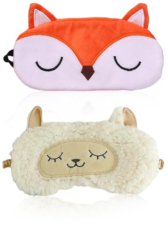 2 mascherine per gli occhi del sonno, 3D, per dormire, per bambini, da donna, da viaggio