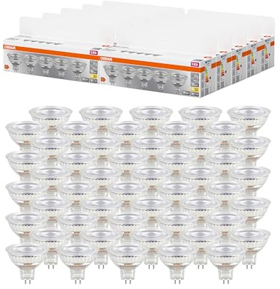 OSRAM LED BASE MR16, förpackning med 50 låga spänning lampor, ersätter | , LED Lamps, 50.00 Millimetres dia, , 50-Pack