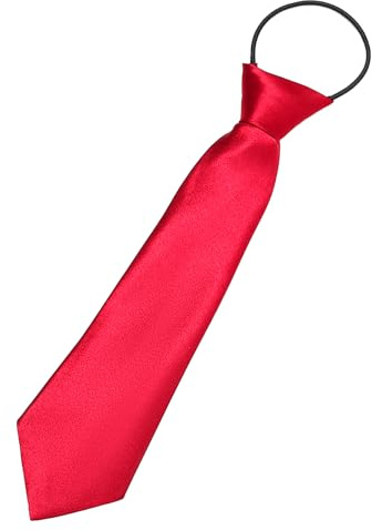FNSIGHD Kids Tie,Polyester Silk Kids Red Tie,for Boys Girls Children Red Tied,28x7.5cm Kid Ties,Reusable Neckties,Boys Girls Formal Tied,for Wedding Prom Graduation School Uniforms