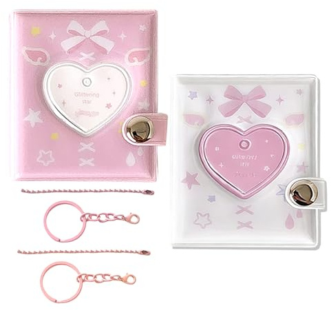 FOSDICK Mini Album Fotografico, Photocard Binder, Albums Portafoto, Grazioso Raccoglitore per Carte Kpop, Può Essere Utilizzato Come Archivio Fotografico Quotidiano, Compleanno