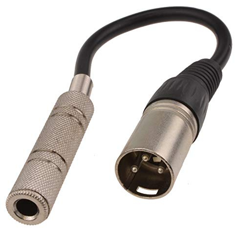 kenable Adattatore da XLR maschio a presa stereo femmina da 6,35 mm, 20 cm