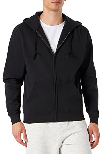 Fruit of the Loom Herren Zip Front Premium Kapuzenjacke, Schwarz (Black), M